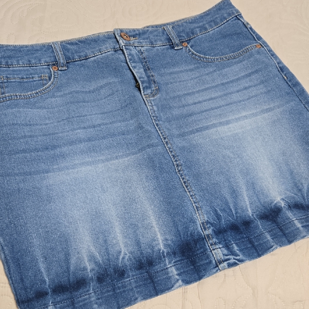 Style & Co. Blue Mini Skirt Casual Denim